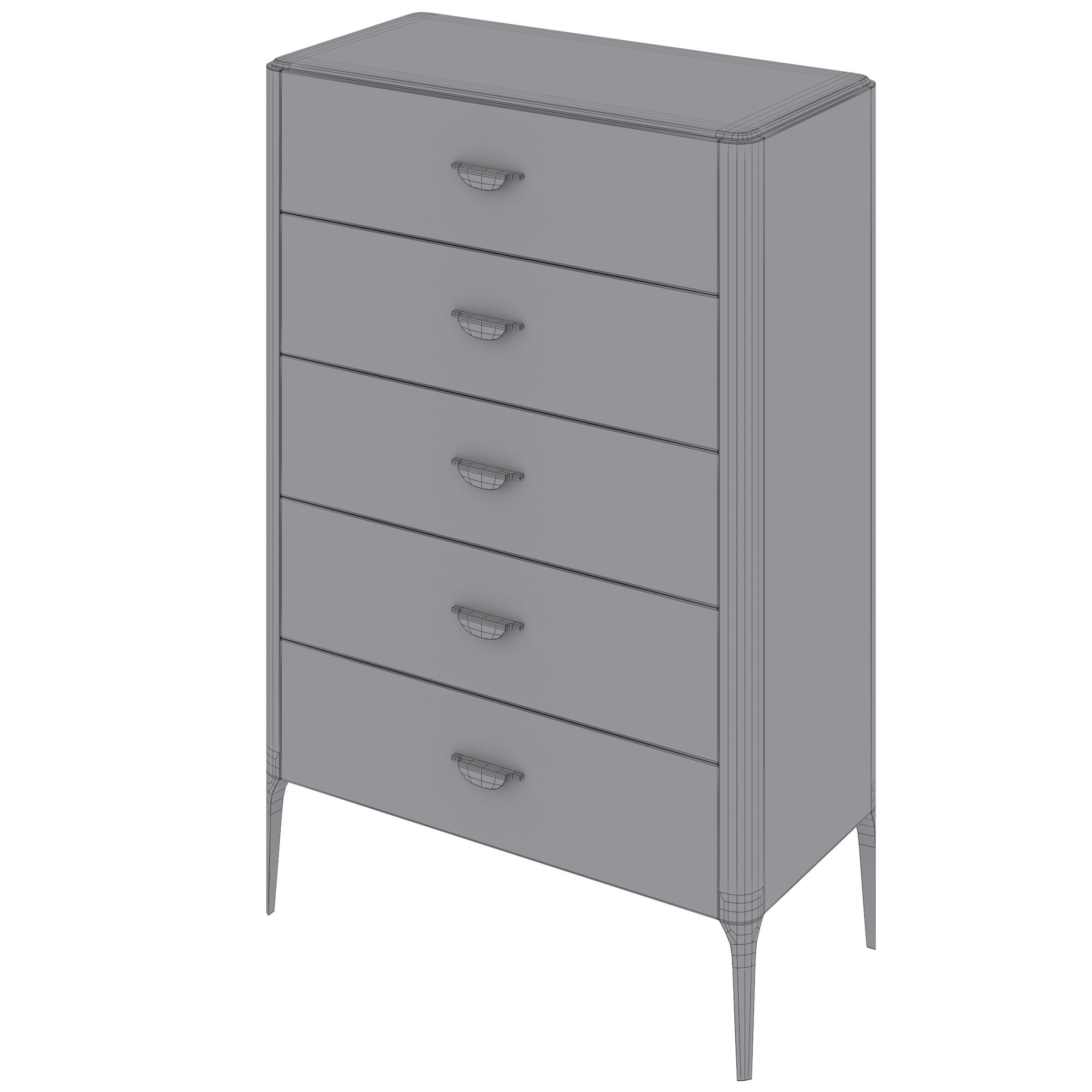 High chest of drawers SLOANE 2 by Hamilton Conte 3D model_4