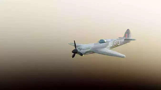 The plain Free low-poly 3D model