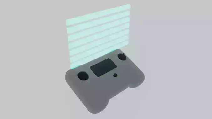 Cyberpunk Drone Controller Low-poly 3D model