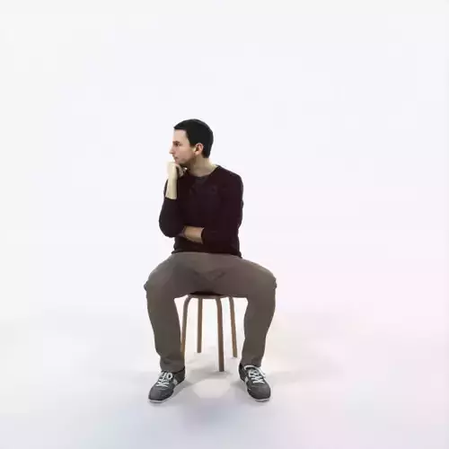 Jest 05G Listening Sitting Casual Man