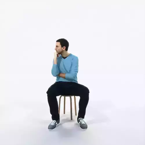 Jest 05F Listening Sitting Casual Man