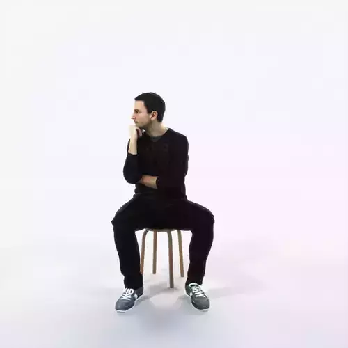 Jest 05B Listening Sitting Casual Man