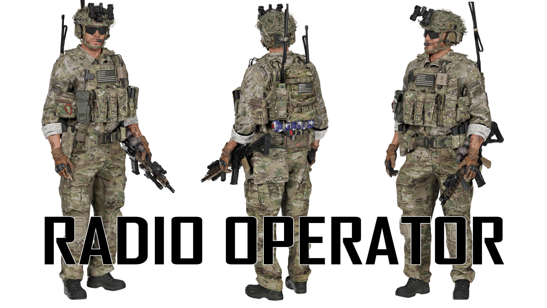 GAME READY RIGGED WESTERN SPECIAL OPERATIONS CHARACTER V2 Low-poly 3D model_10