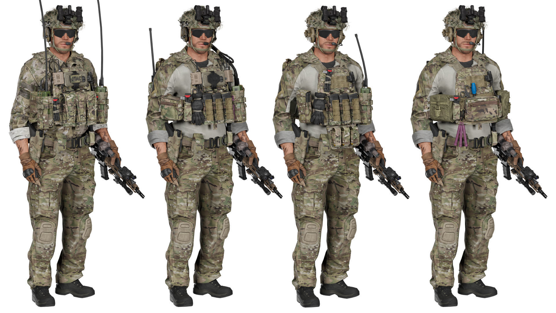 GAME READY RIGGED WESTERN SPECIAL OPERATIONS CHARACTER V2 Low-poly 3D model_3
