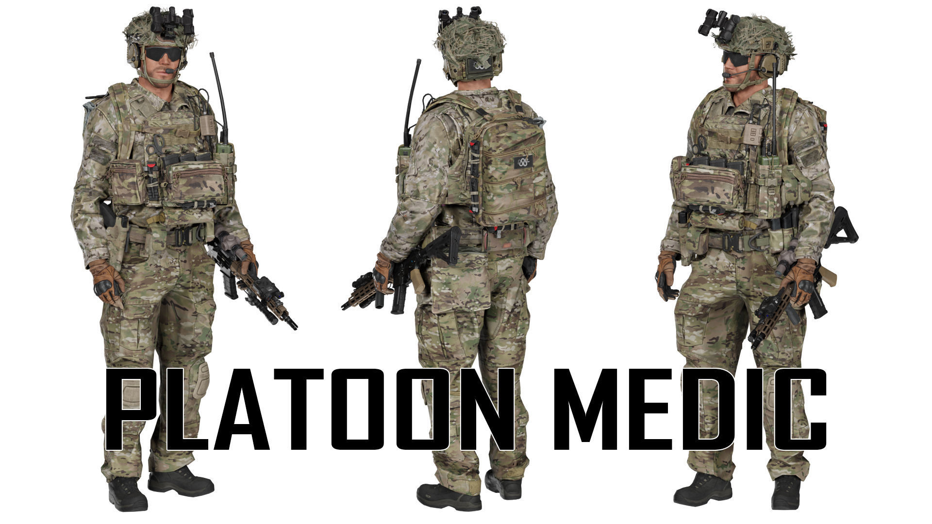 GAME READY RIGGED WESTERN SPECIAL OPERATIONS CHARACTER V2 Low-poly 3D model_11