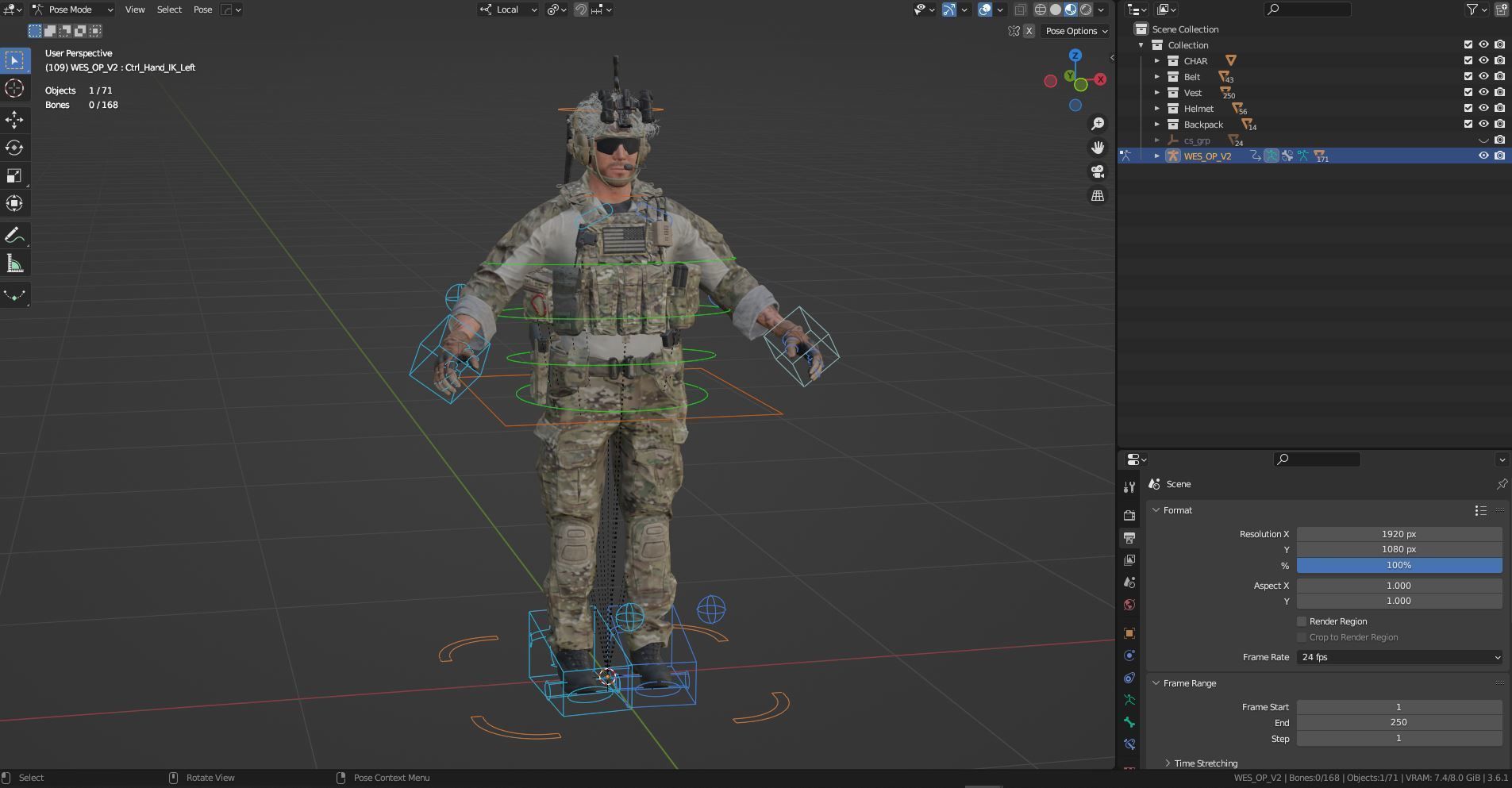 GAME READY RIGGED WESTERN SPECIAL OPERATIONS CHARACTER V2 Low-poly 3D model_33