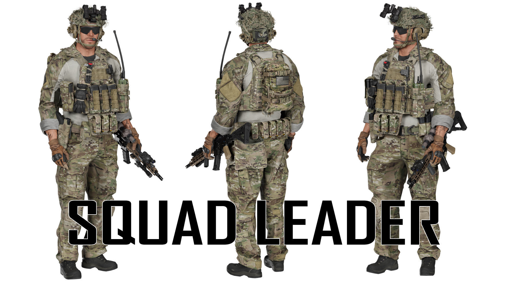 GAME READY RIGGED WESTERN SPECIAL OPERATIONS CHARACTER V2 Low-poly 3D model_13