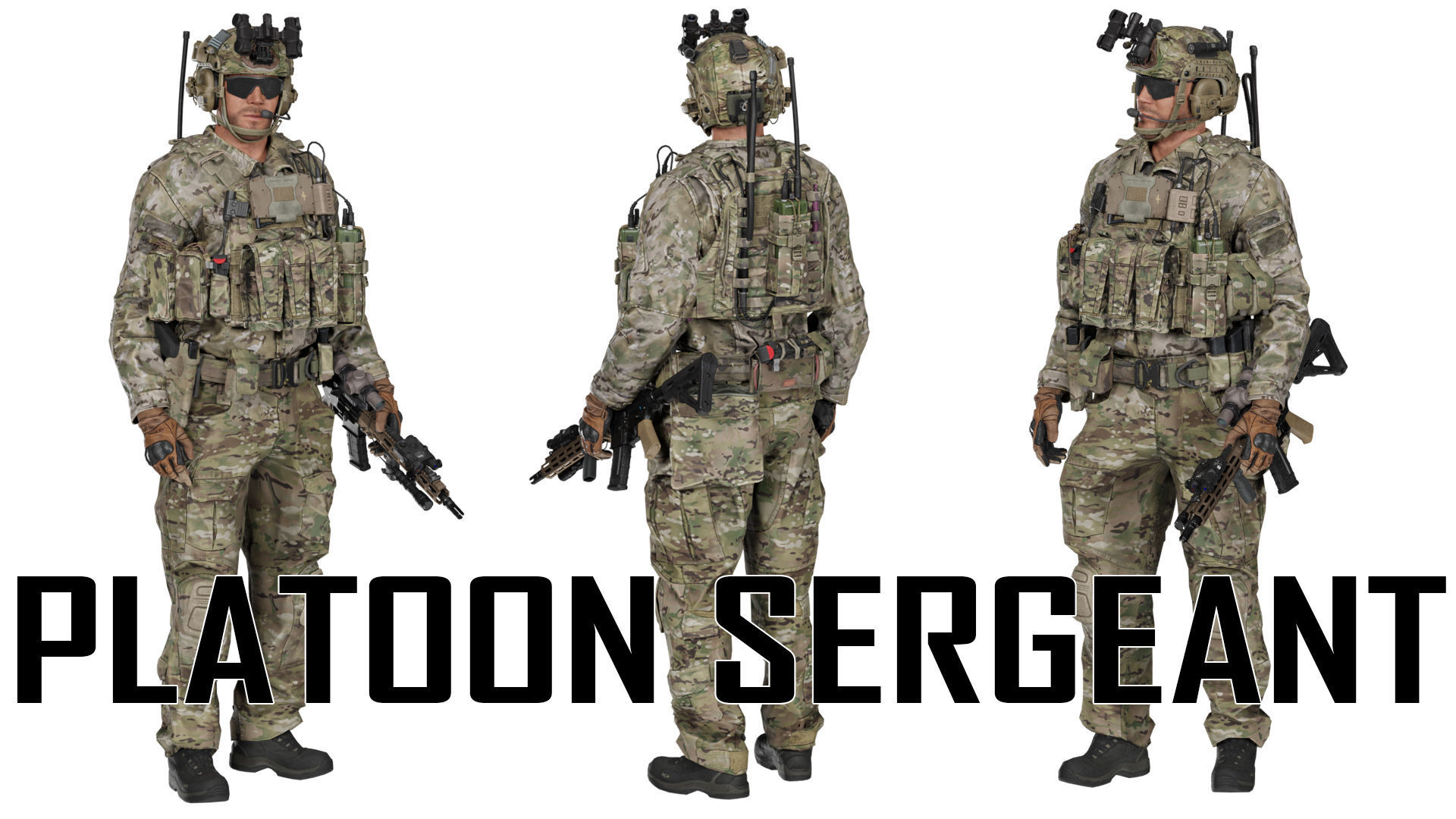 GAME READY RIGGED WESTERN SPECIAL OPERATIONS CHARACTER V2 Low-poly 3D model_9