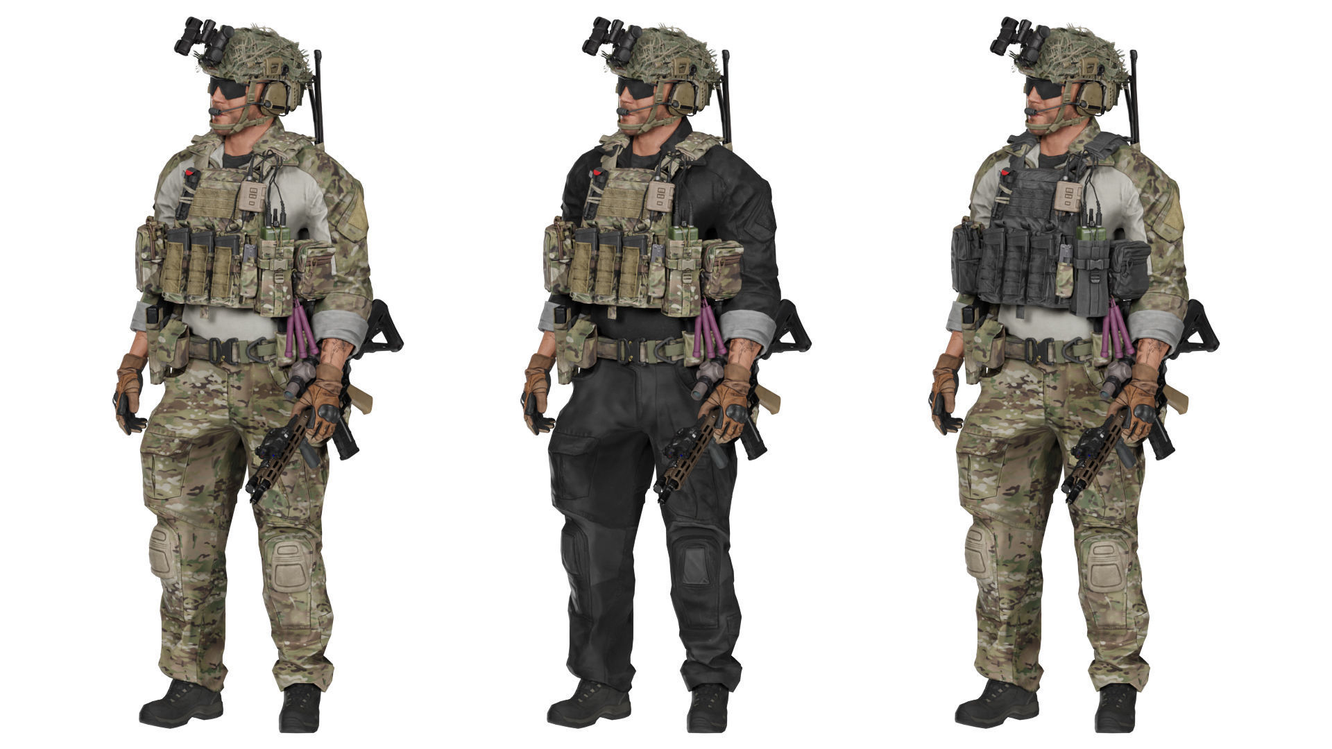GAME READY RIGGED WESTERN SPECIAL OPERATIONS CHARACTER V2 Low-poly 3D model_7