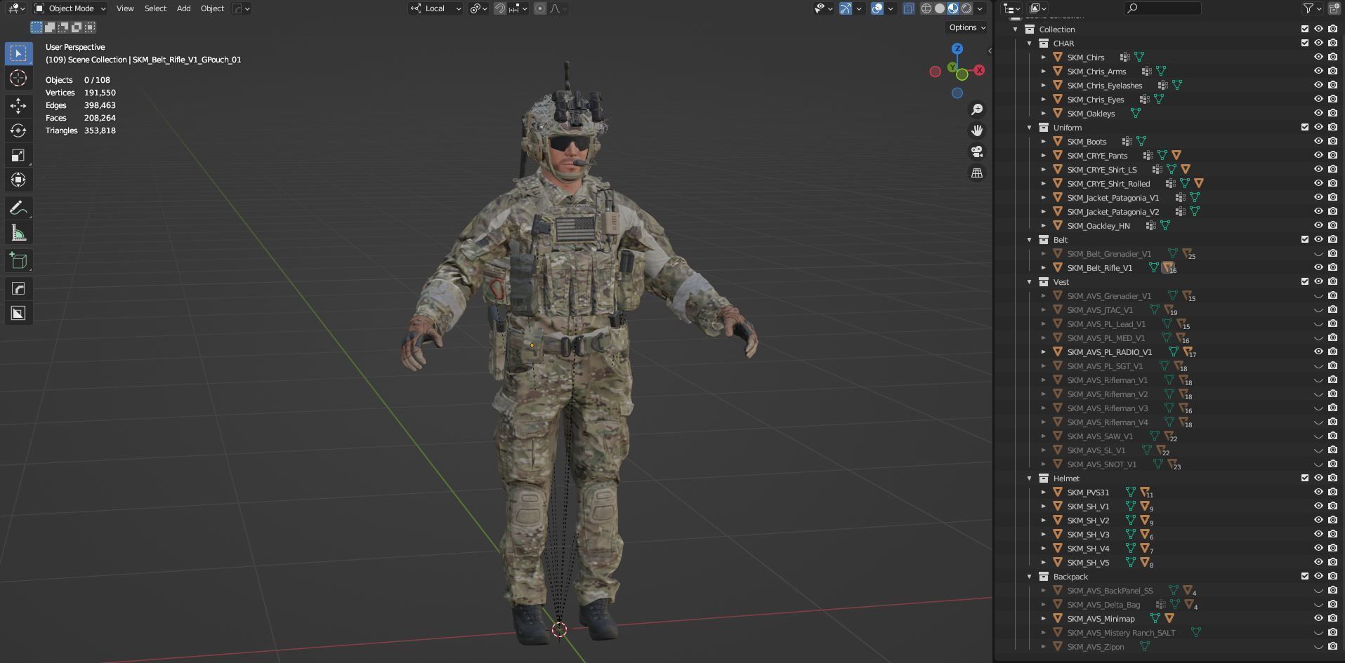 GAME READY RIGGED WESTERN SPECIAL OPERATIONS CHARACTER V2 Low-poly 3D model_34
