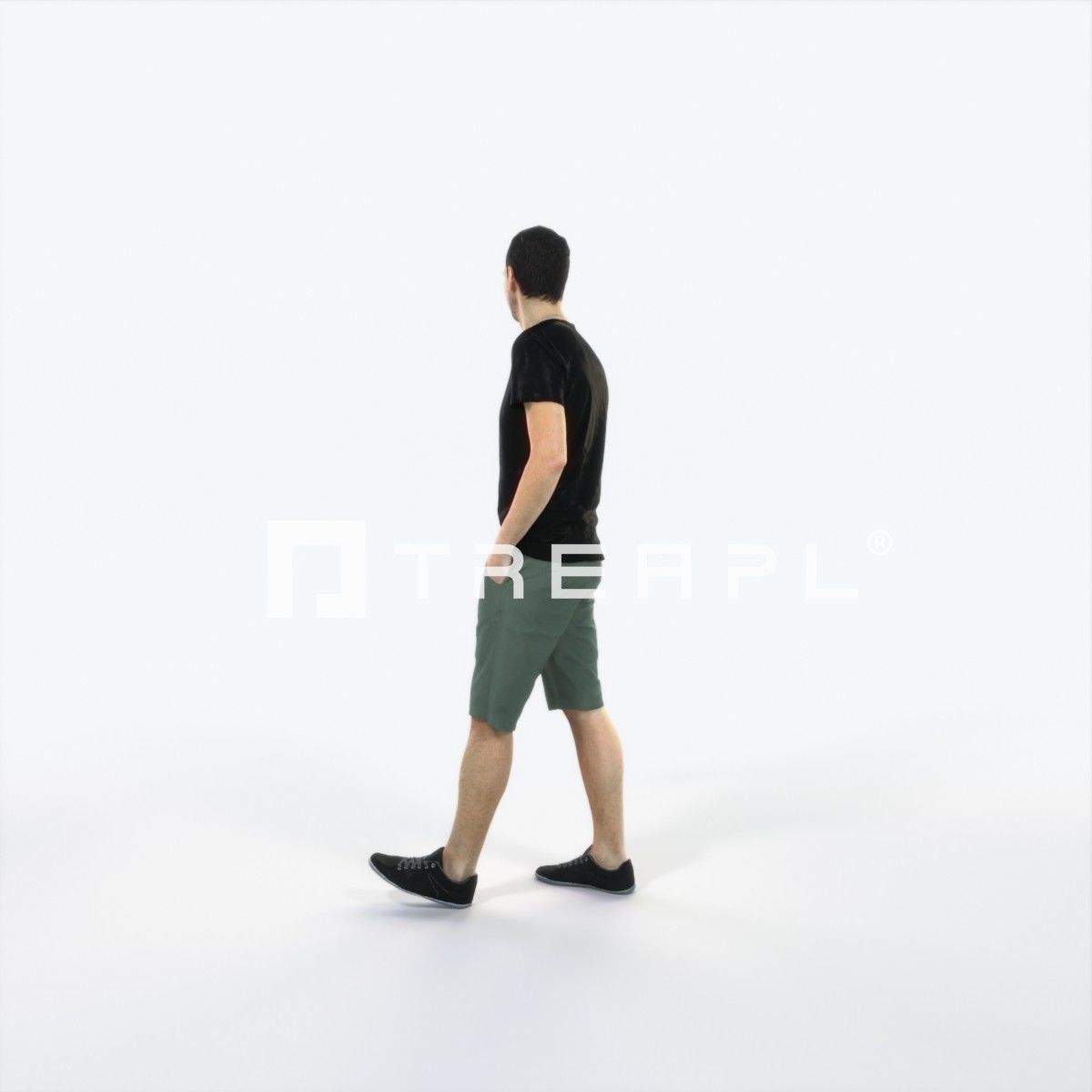 Jest 06I Explaining Summer Casual Walking Man Low-poly 3D model_5