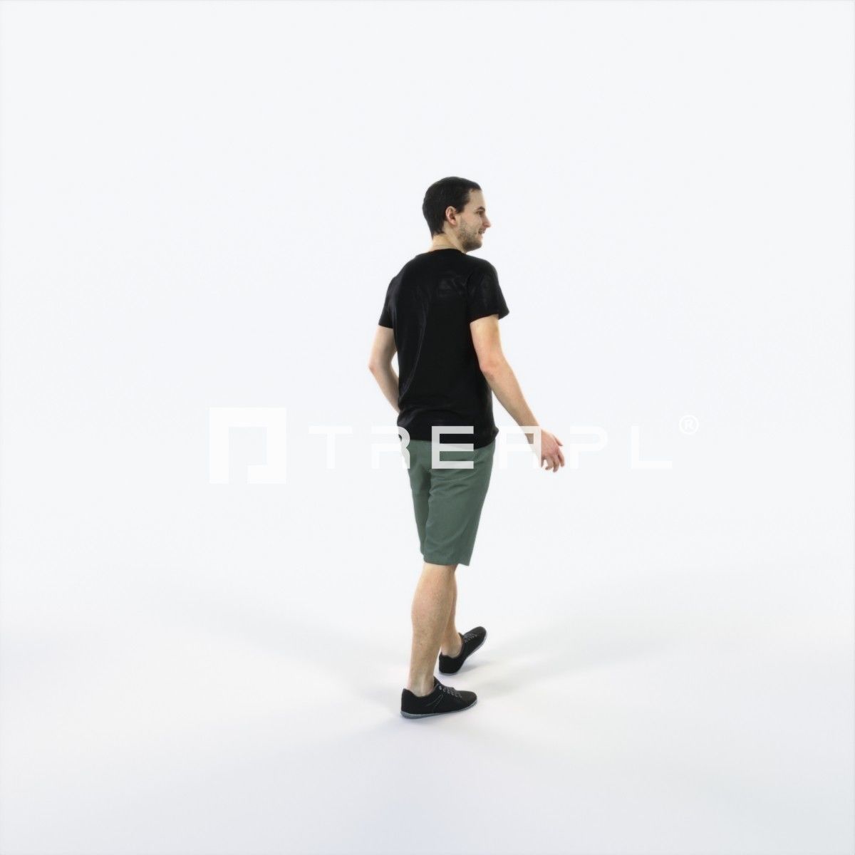Jest 06I Explaining Summer Casual Walking Man Low-poly 3D model_3