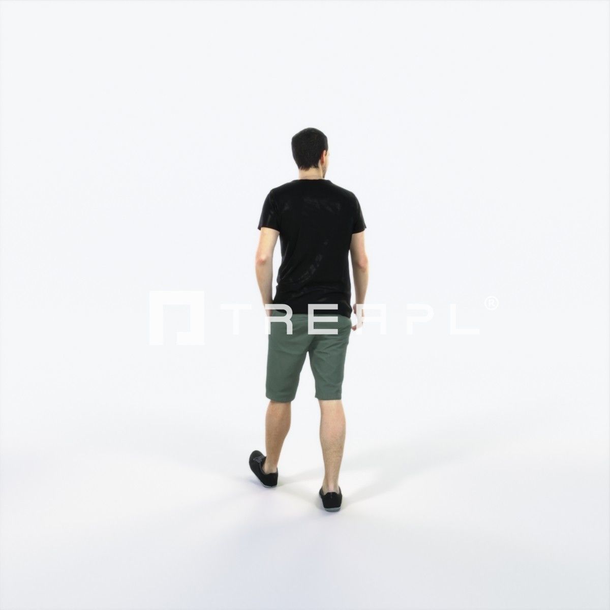 Jest 06I Explaining Summer Casual Walking Man Low-poly 3D model_4