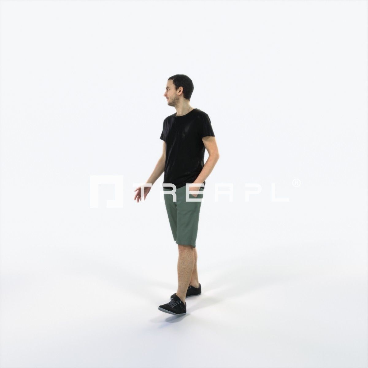 Jest 06I Explaining Summer Casual Walking Man Low-poly 3D model_6