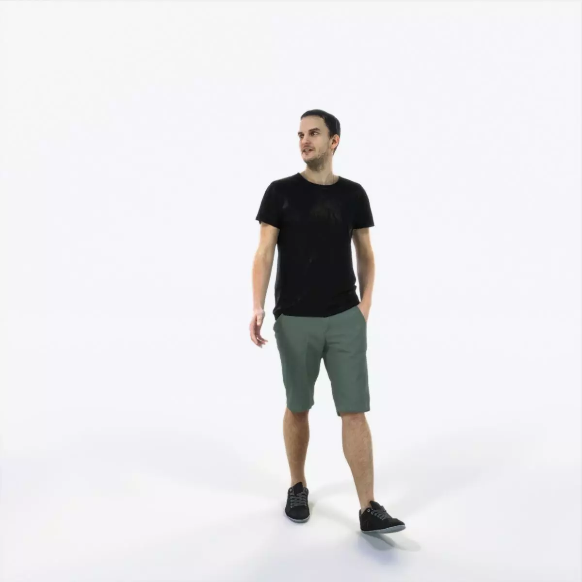 Jest 06I Explaining Summer Casual Walking Man Low-poly 3D model_0