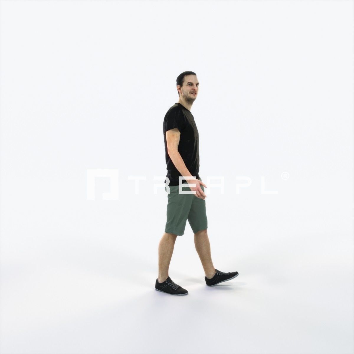 Jest 06I Explaining Summer Casual Walking Man Low-poly 3D model_2