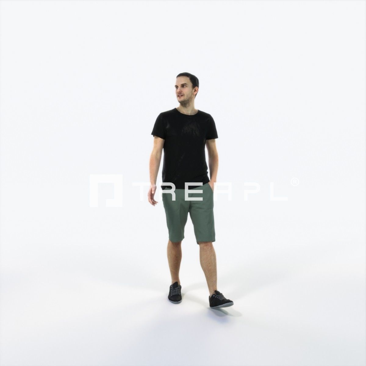 Jest 06I Explaining Summer Casual Walking Man Low-poly 3D model_1