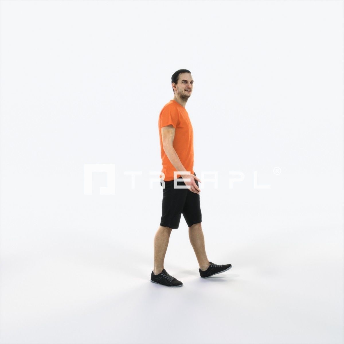 Jest 06H Explaining Summer Casual Walking Man Low-poly 3D model_2