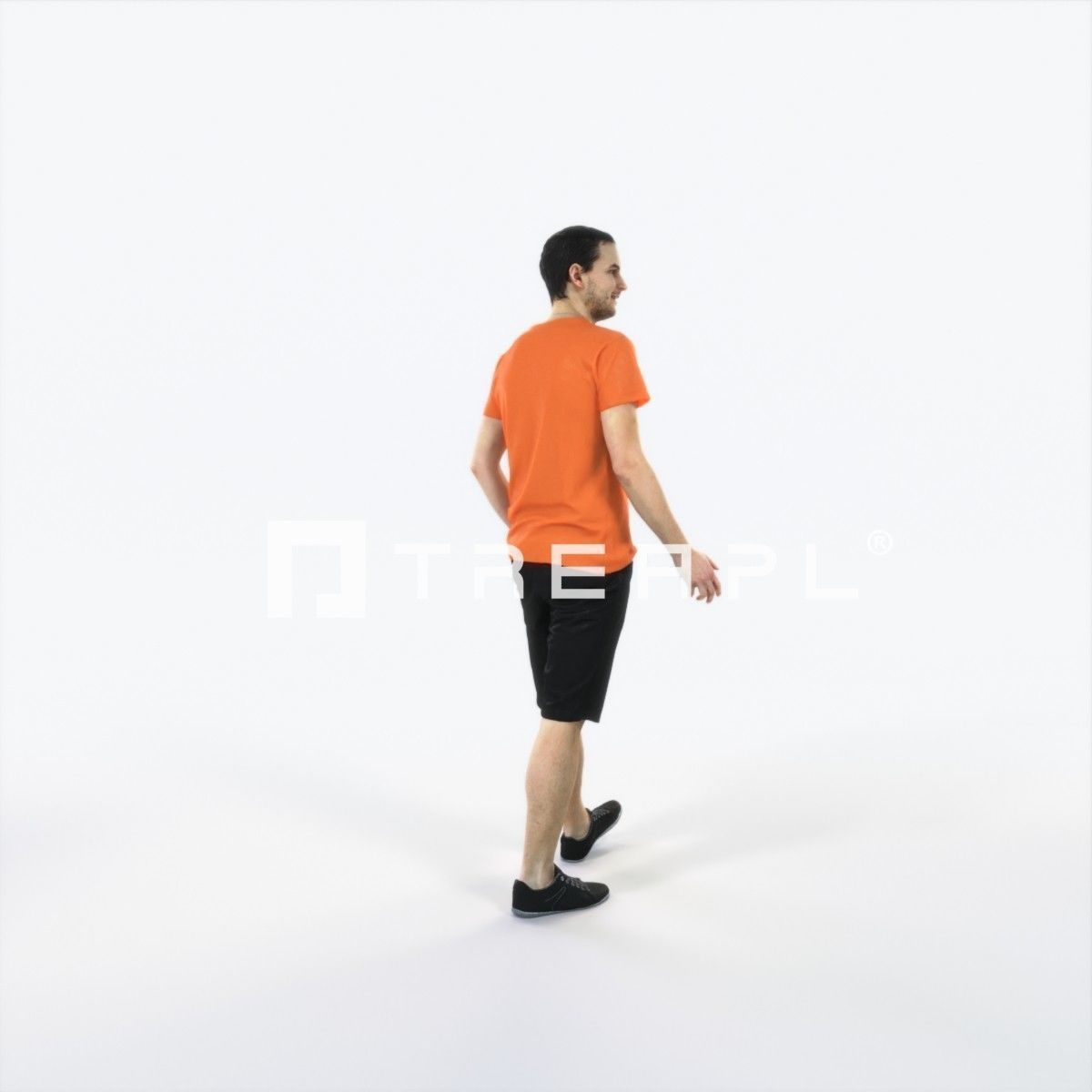 Jest 06H Explaining Summer Casual Walking Man Low-poly 3D model_3