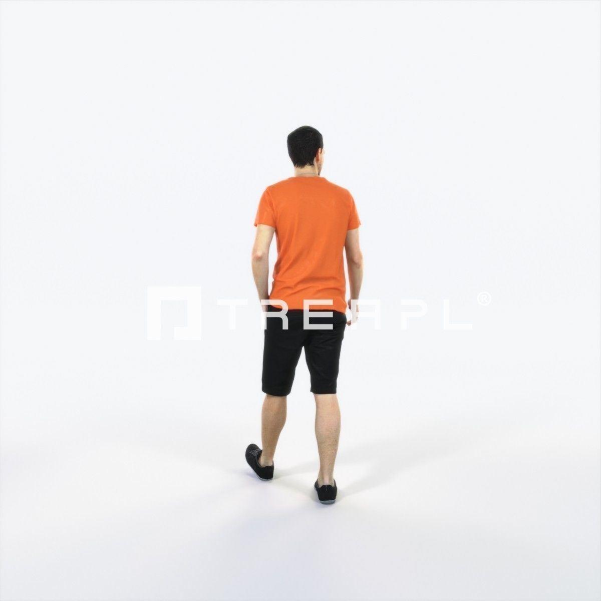 Jest 06H Explaining Summer Casual Walking Man Low-poly 3D model_4