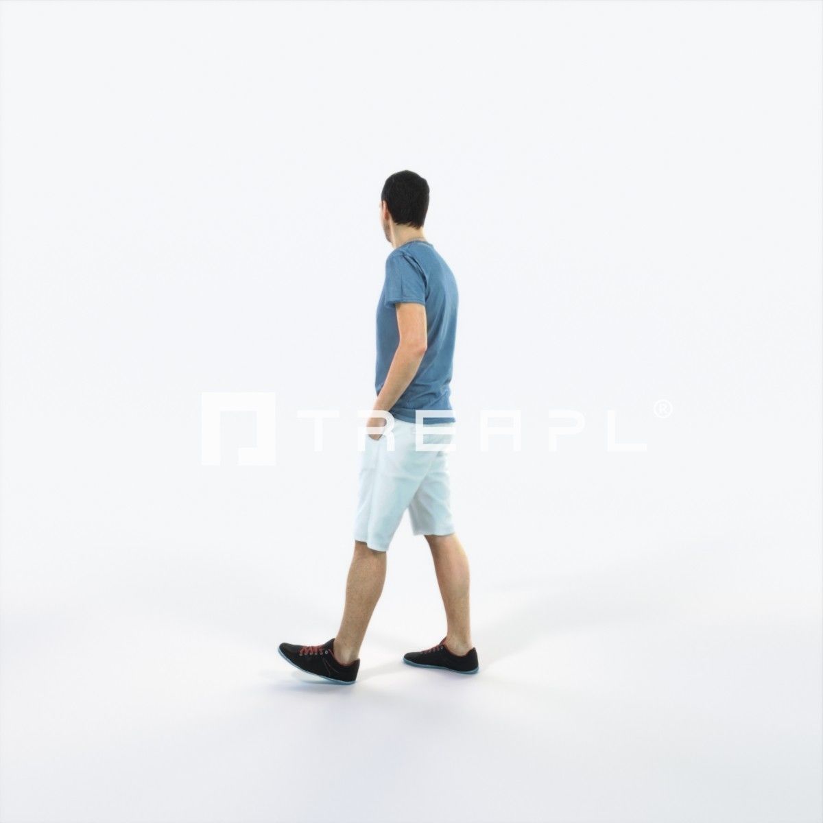 Jest 06E Explaining Summer Casual Walking Man Low-poly 3D model_5