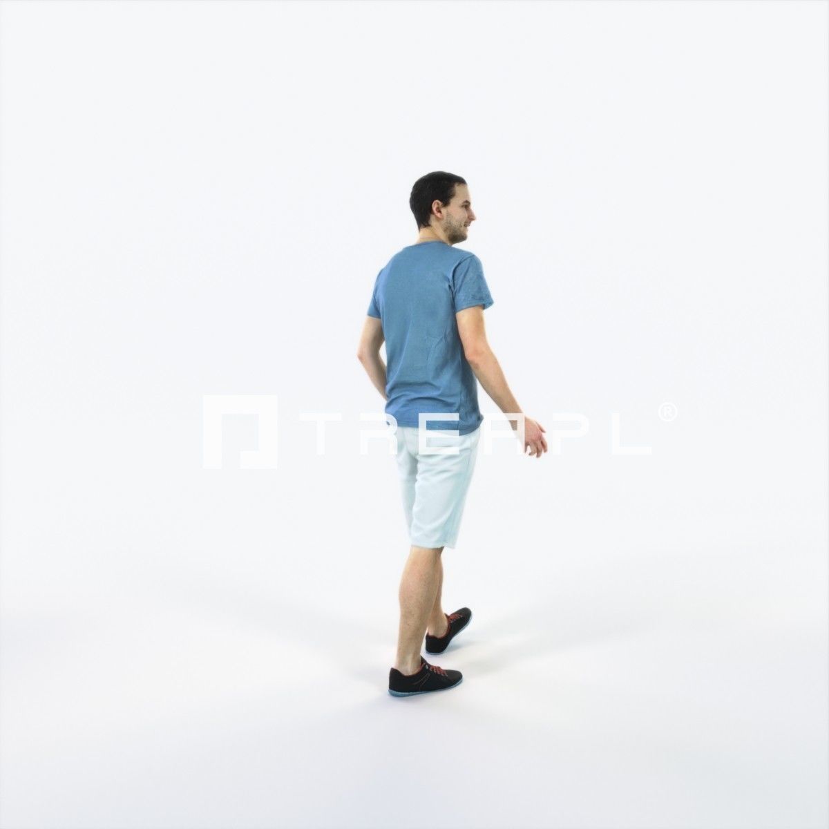 Jest 06E Explaining Summer Casual Walking Man Low-poly 3D model_3