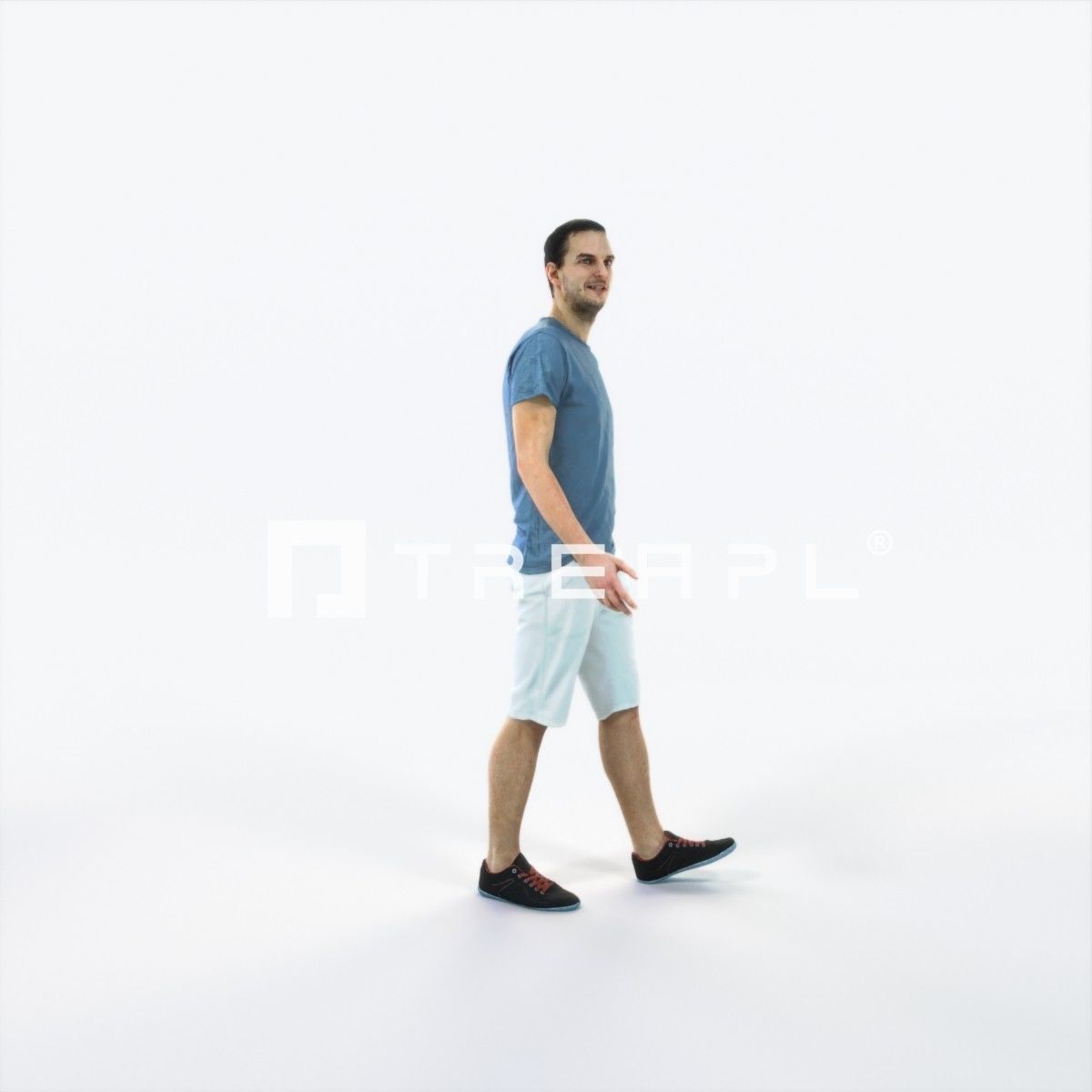 Jest 06E Explaining Summer Casual Walking Man Low-poly 3D model_2