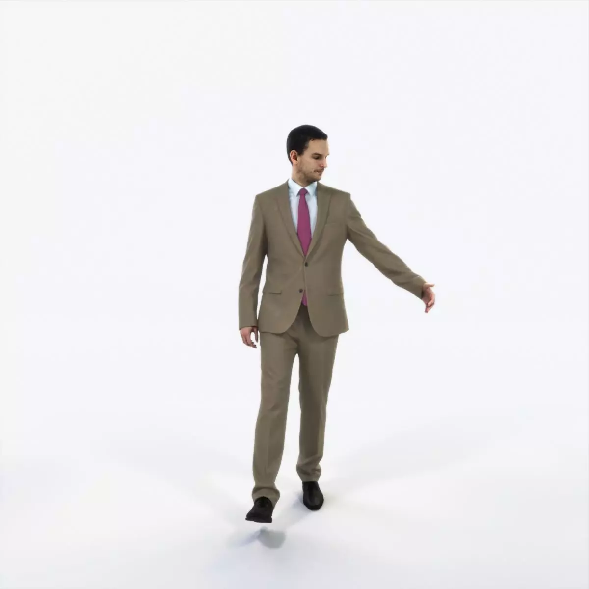 Jest 10L Couple walking Business Man Low-poly 3D model_0