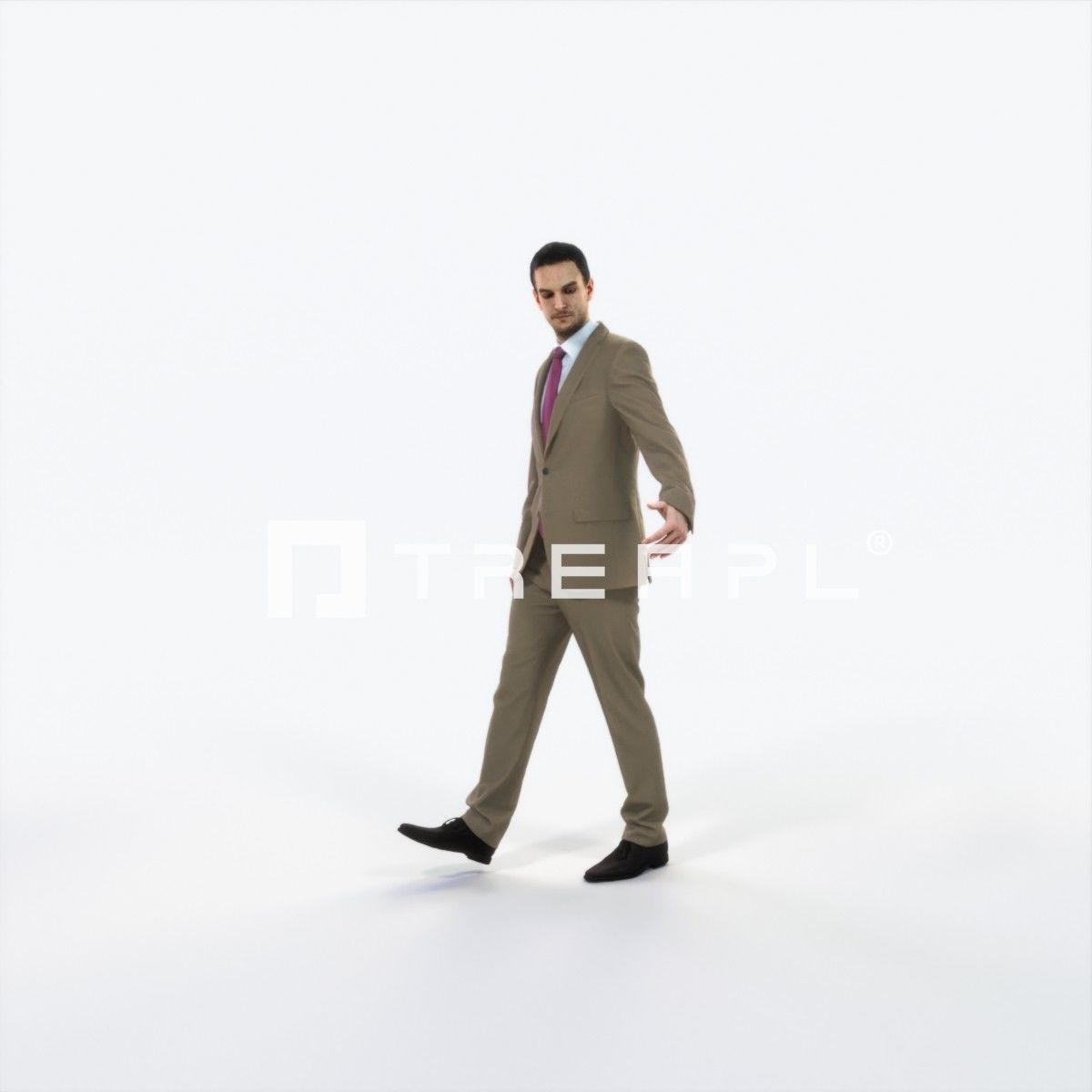 Jest 10L Couple walking Business Man Low-poly 3D model_6