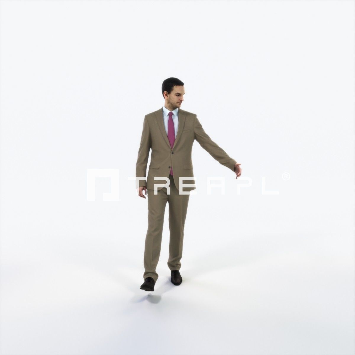 Jest 10L Couple walking Business Man Low-poly 3D model_1