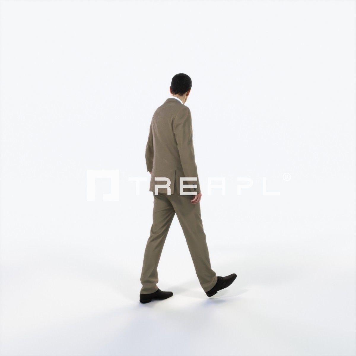 Jest 10L Couple walking Business Man Low-poly 3D model_3