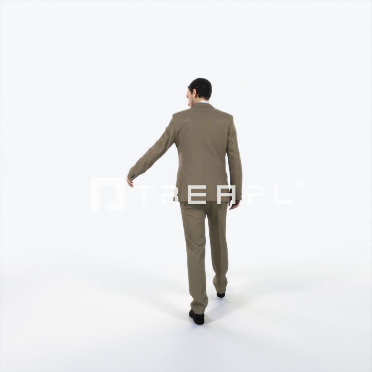 Jest 10L Couple walking Business Man Low-poly 3D model_4