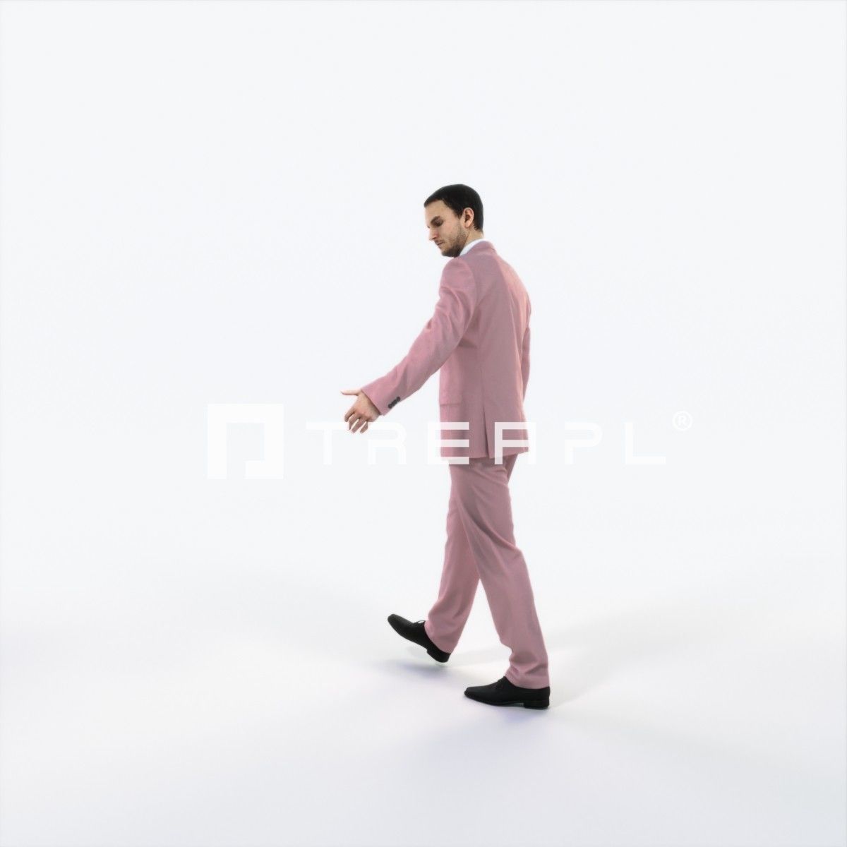 Jest 10I Couple walking Business Man Low-poly 3D model_5