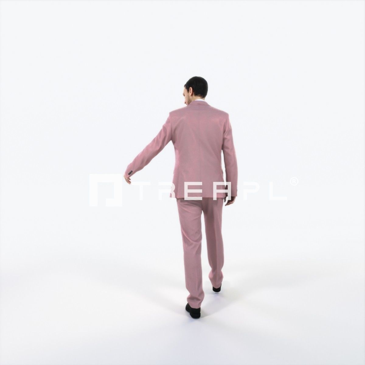 Jest 10I Couple walking Business Man Low-poly 3D model_4