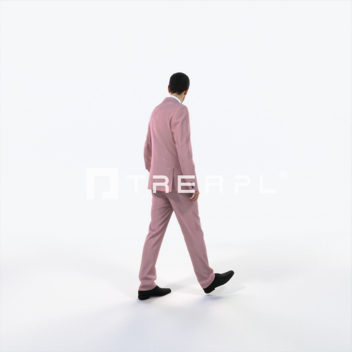 Jest 10I Couple walking Business Man Low-poly 3D model_3