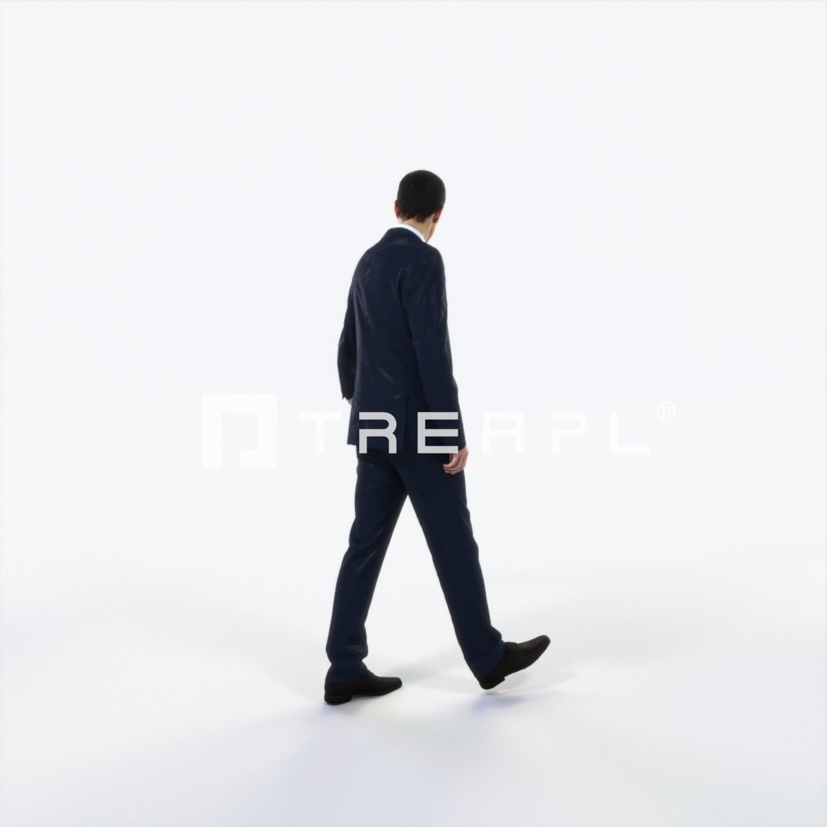 Jest 10E Couple walking Business Man Low-poly 3D model_3