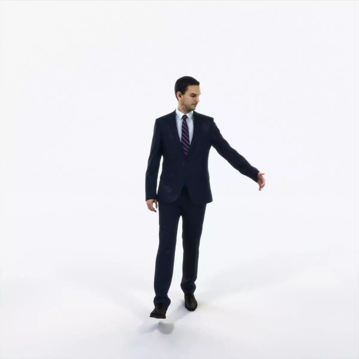 Jest 10E Couple walking Business Man Low-poly 3D model_0