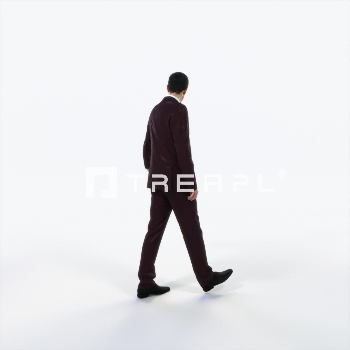 Jest 10D Couple walking Business Man Low-poly 3D model_3