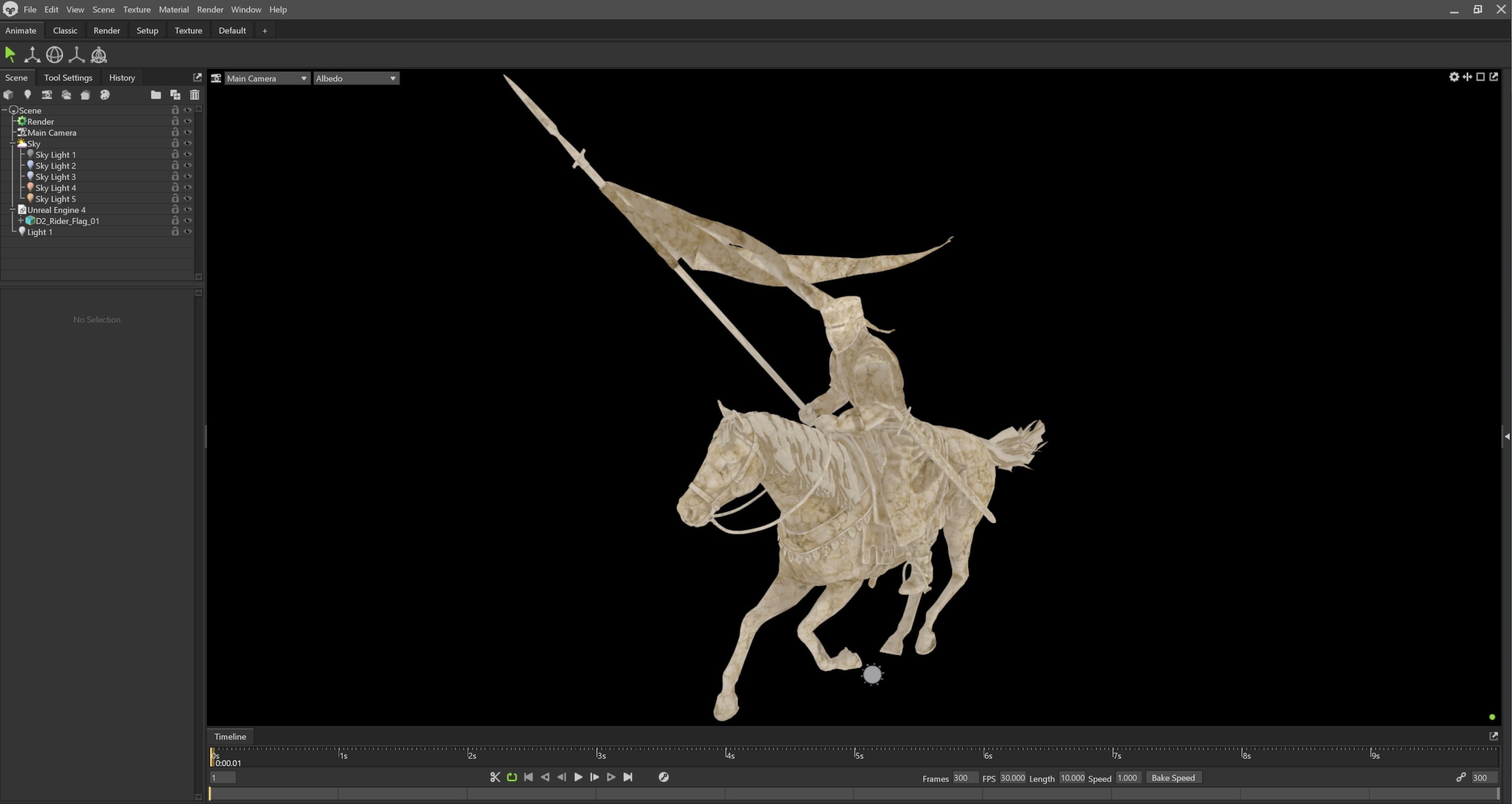 Champion of Chivalry The Marble Knight Low-poly 3D model_15