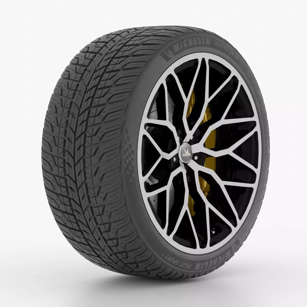 Michelin Pilot Sport Wheel and Tire 3D model