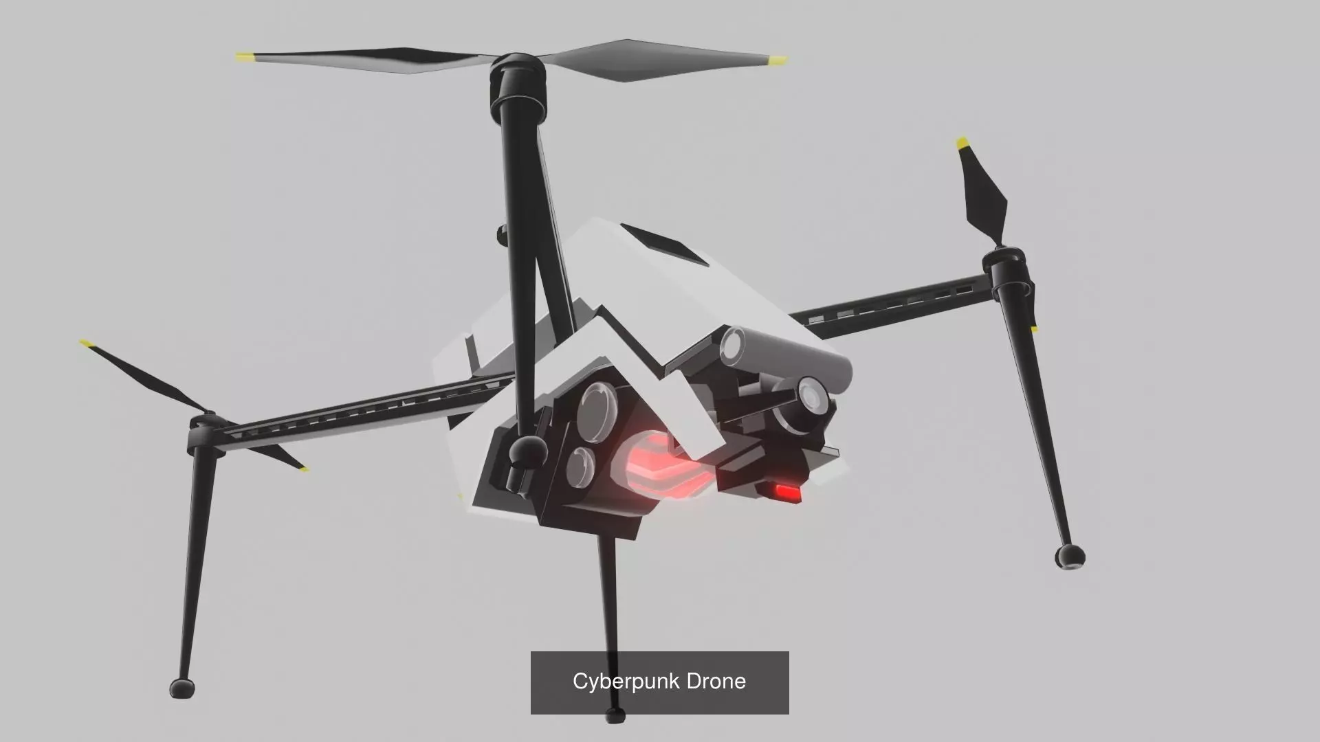 Cyberpunk Drone and Controller Bundle 3D Model Collection_0