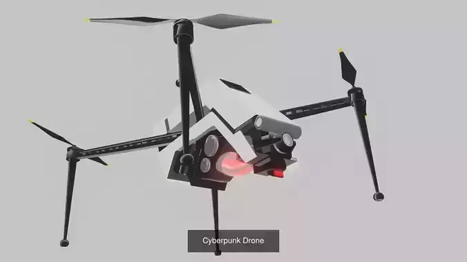 Cyberpunk Drone and Controller Bundle 3D Model Collection