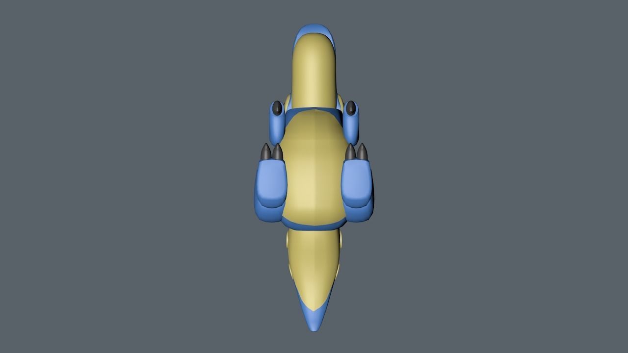 Bluey Velociwaptor Toy Low-poly 3D model_5