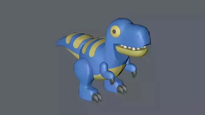 Bluey Velociwaptor Toy Low-poly 3D model Bluey Velociwaptor Toy Low-poly 3D model