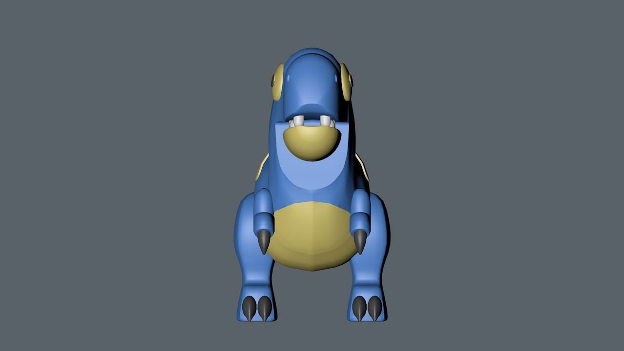 Bluey Velociwaptor Toy Low-poly 3D model_4