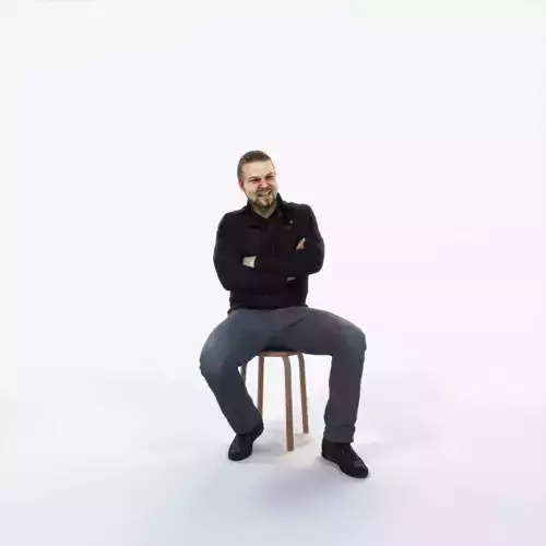 Keen 05B Listening Sitting Casual Man