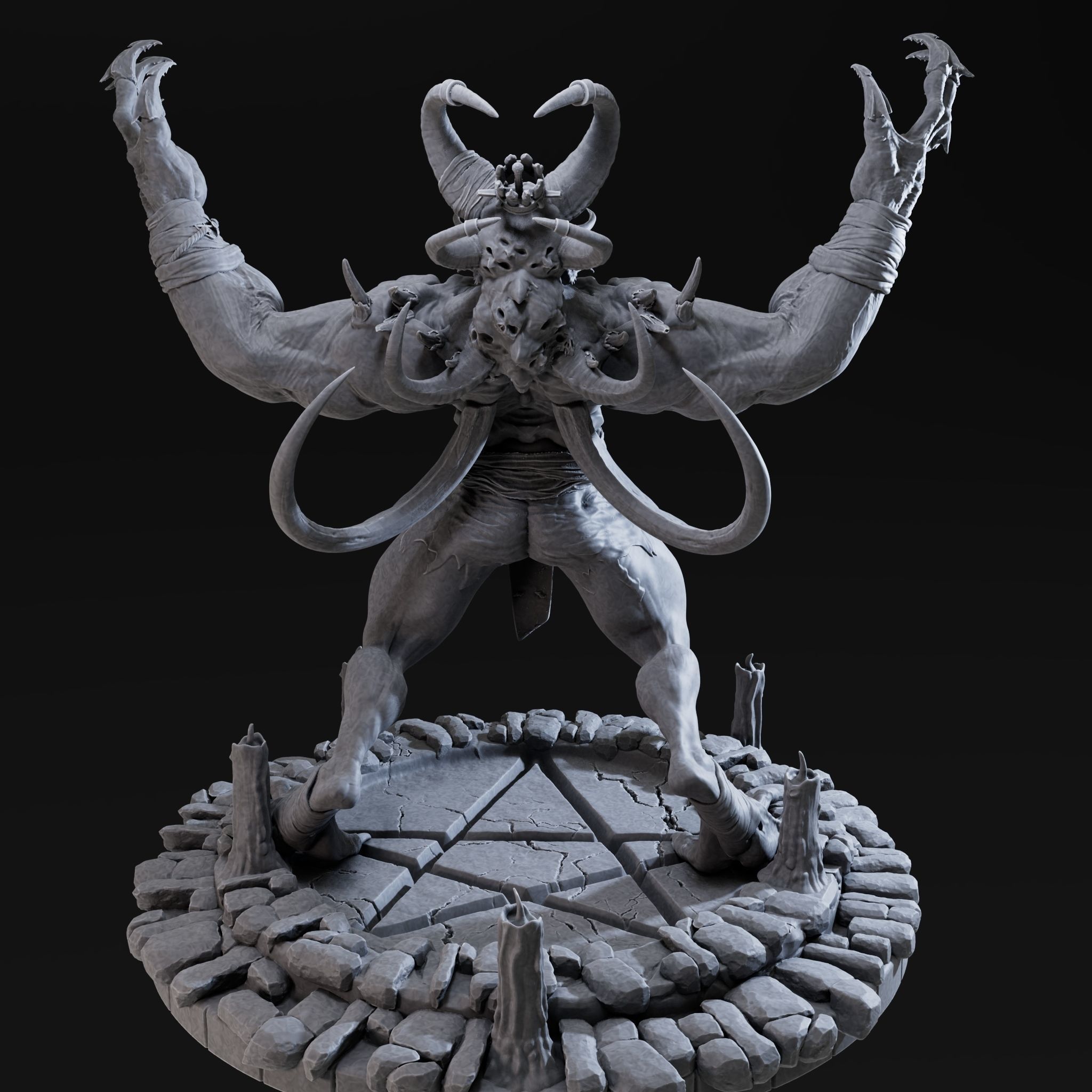 Demon High 3d Print Ready 3D print model_12