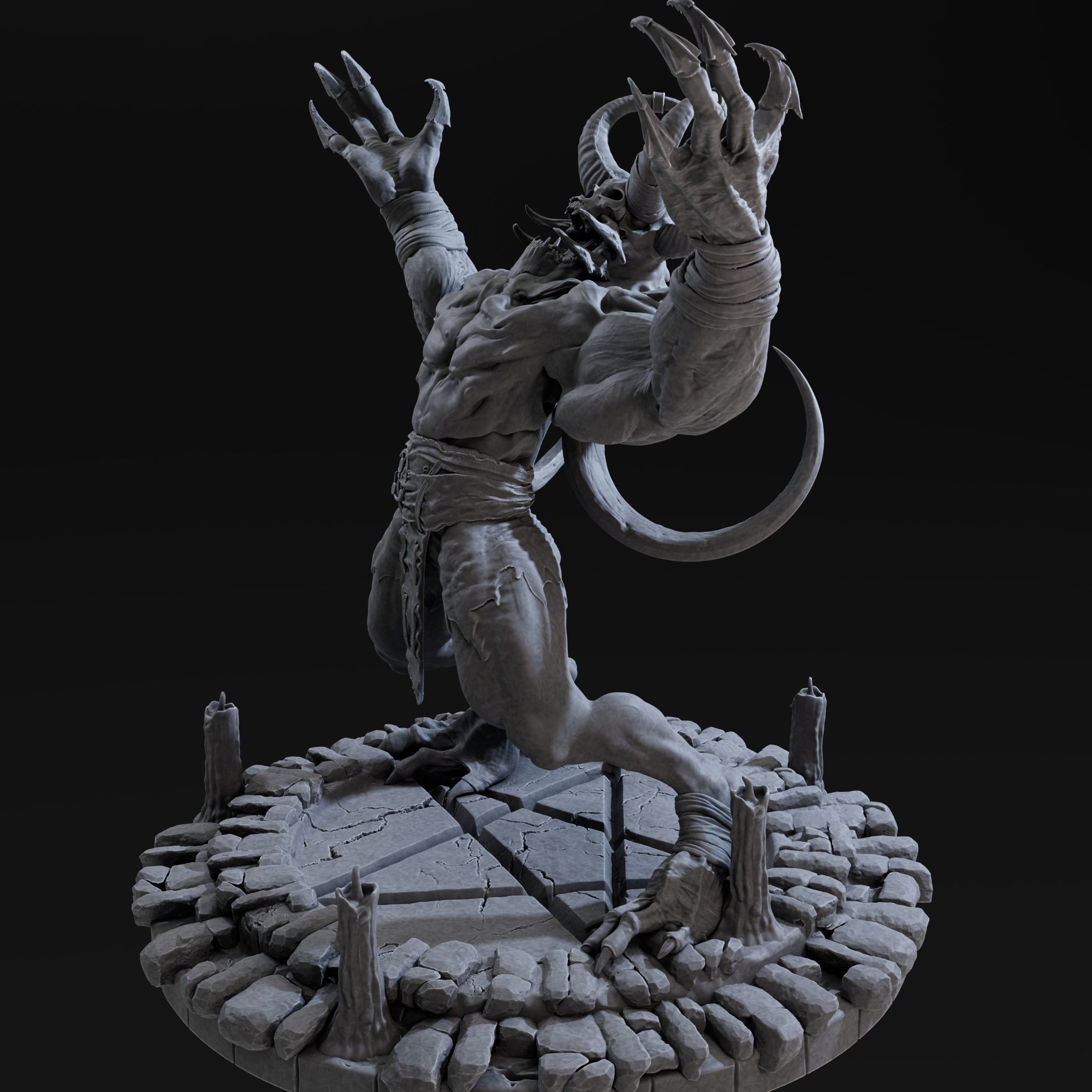 Demon High 3d Print Ready 3D print model_6