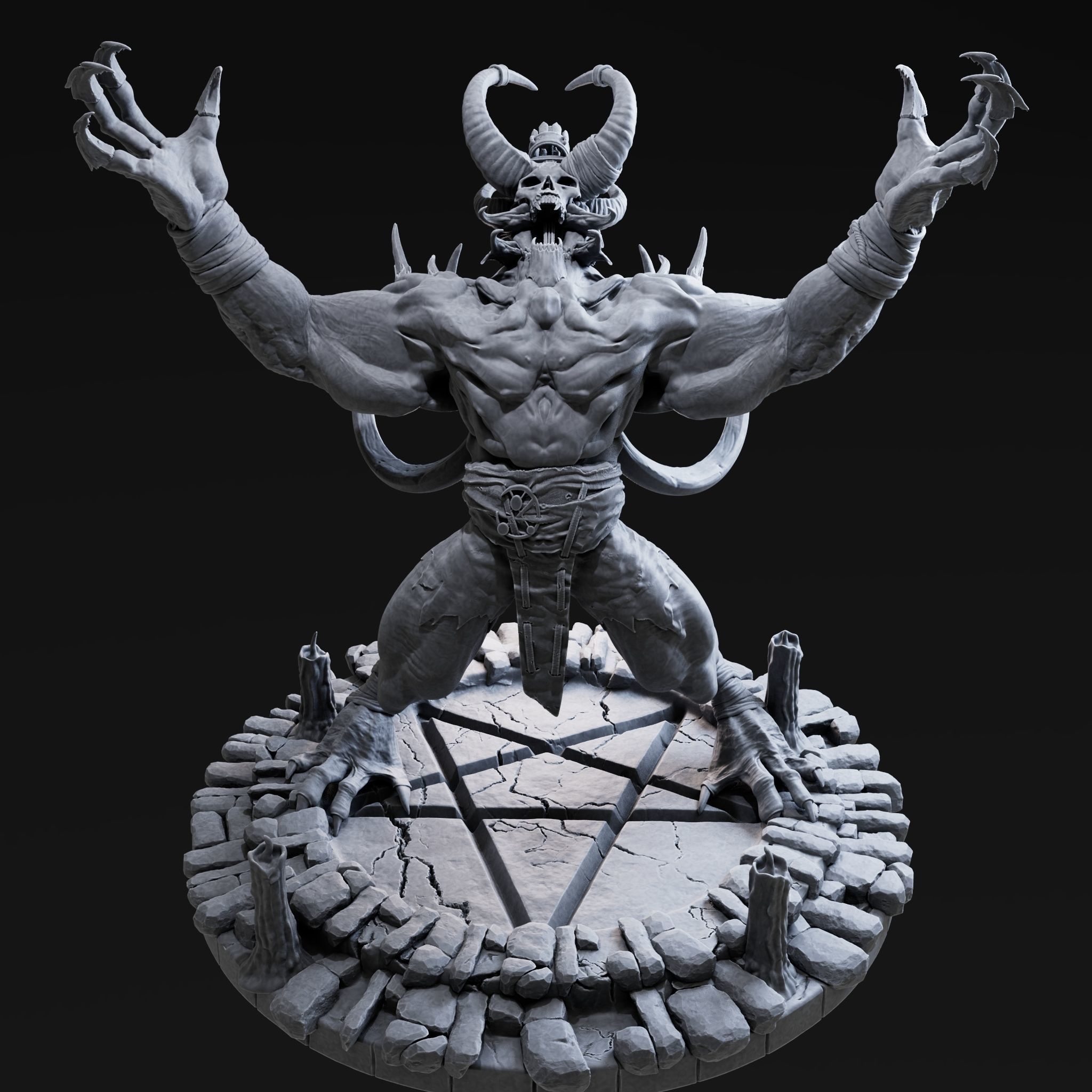 Demon High 3d Print Ready 3D print model_3