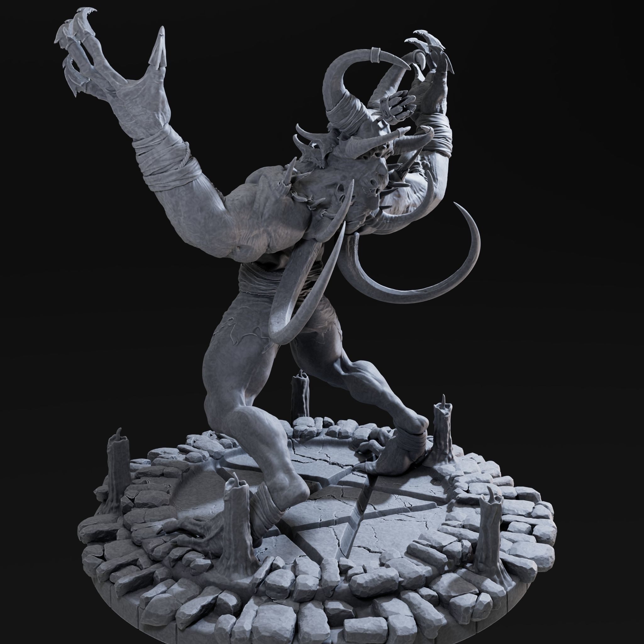 Demon High 3d Print Ready 3D print model_9
